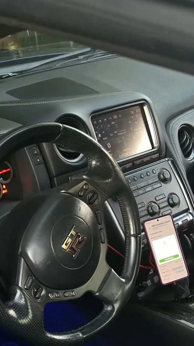 A Kaiju is coming. Connected in the GT-R. kaijumechanic.com/download #gtr #obd2 #obd2scanner